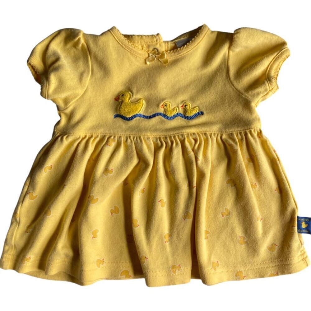 y2k Carter's Yellow Duck Baby Top Tunic 0-3M